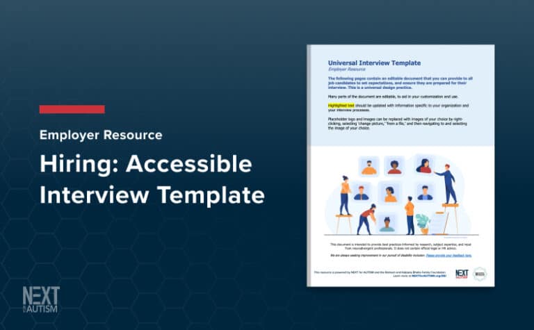 Accessible Interview Template for employers graphic