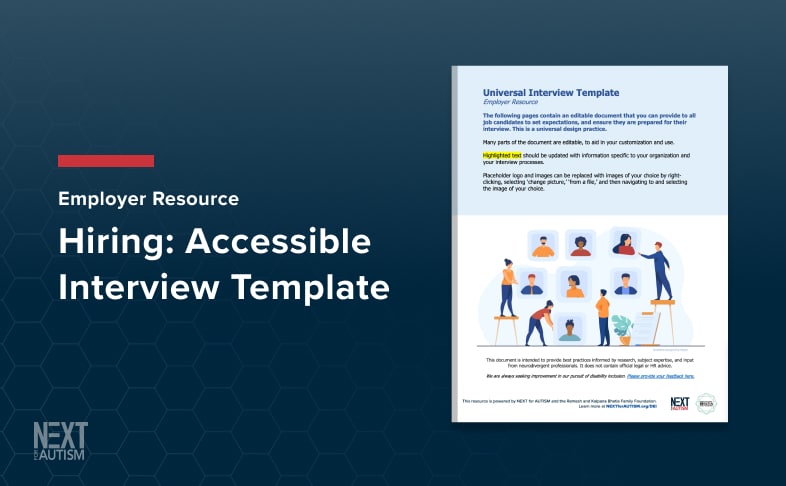 Accessible Interview Template for employers graphic