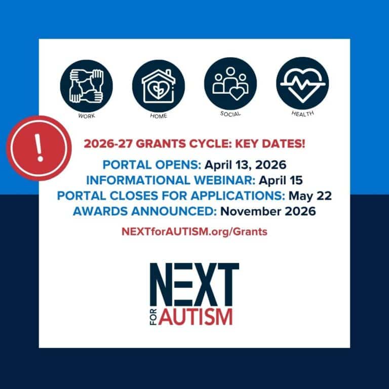 NEXT for AUTISM 2026/27 Grants Cycle
