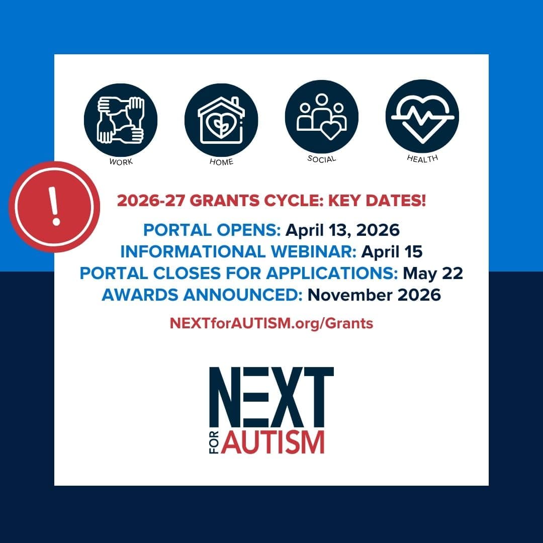 NEXT for AUTISM 2026/27 Grants Cycle