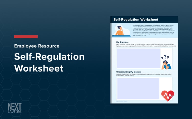 Self-Regulation Worksheet, an employee resource